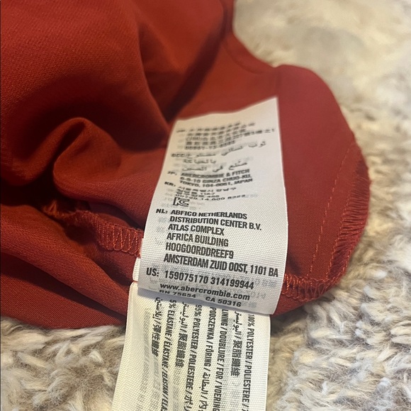 Abercrombie & Fitch Red Eyelet Mini Dress - Picture 3 of 9